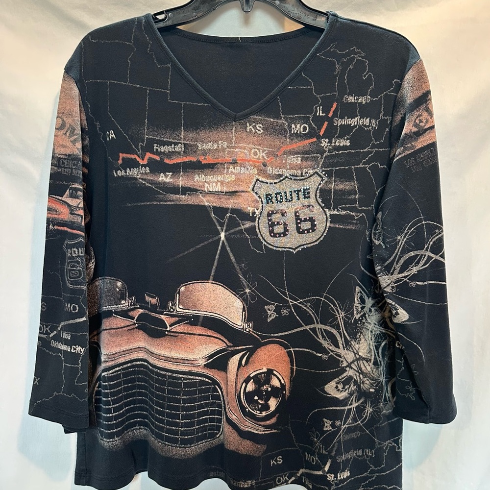 Route 66 Graphic Black Top